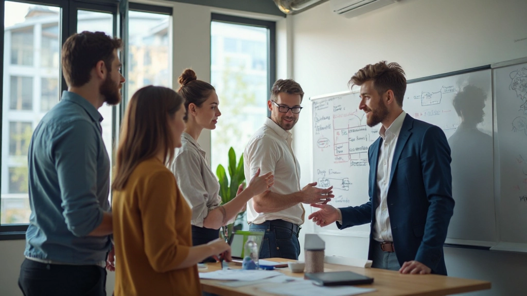 Команда специалистов обсуждает результаты дизайн-мышления